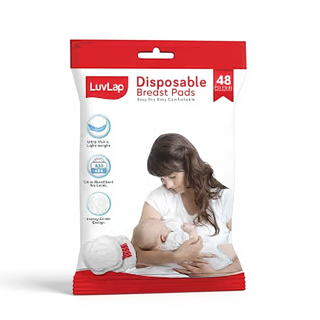 LuvLap Ultra Thin Honeycomb Nursing Breast Pads, 48pcs, Disposable